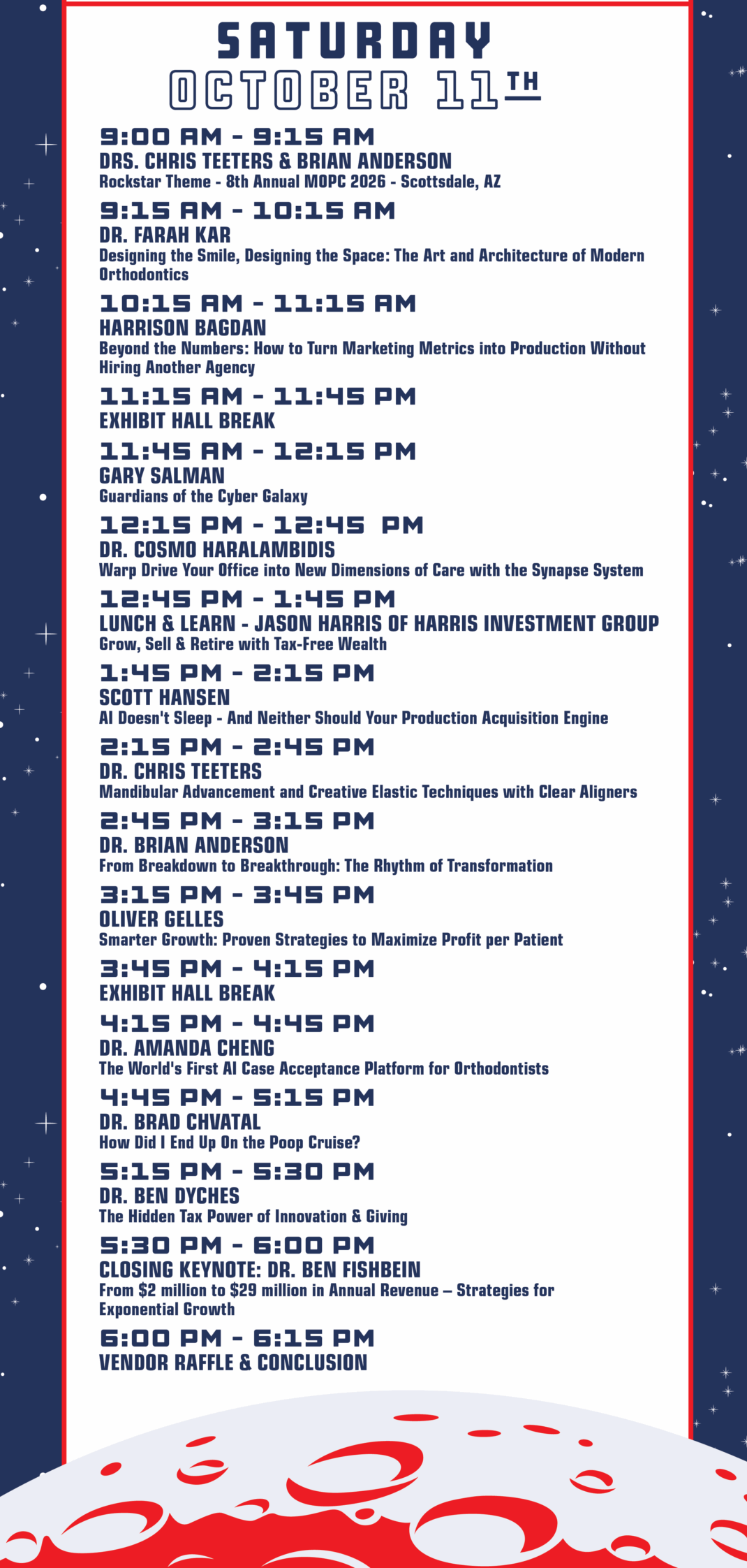 Orthodontic Pearls Agenda